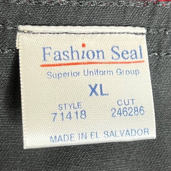 Fashion Seal Superior Uniform Zip Shirt Black Red Medical Foodservice Sz XL New - Picture 7 of 9